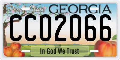GA license plate CCO2066