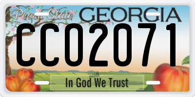GA license plate CCO2071