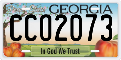 GA license plate CCO2073