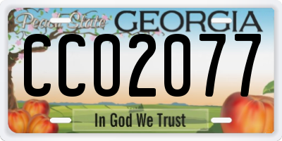 GA license plate CCO2077