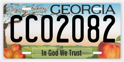 GA license plate CCO2082