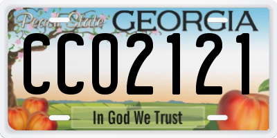 GA license plate CCO2121