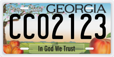 GA license plate CCO2123