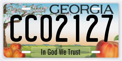 GA license plate CCO2127