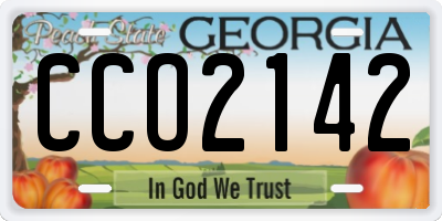 GA license plate CCO2142