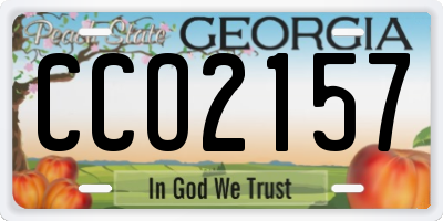 GA license plate CCO2157