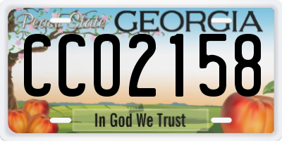 GA license plate CCO2158