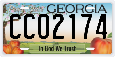 GA license plate CCO2174