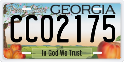 GA license plate CCO2175