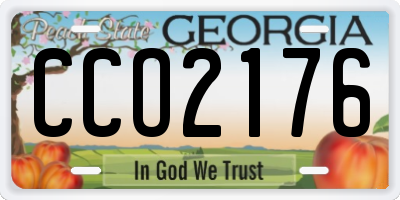 GA license plate CCO2176