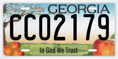 GA license plate CCO2179