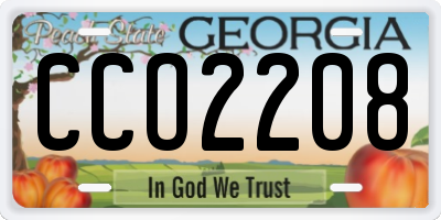 GA license plate CCO2208