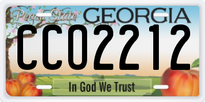 GA license plate CCO2212