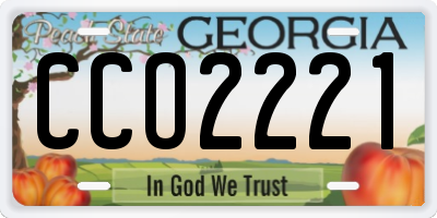 GA license plate CCO2221
