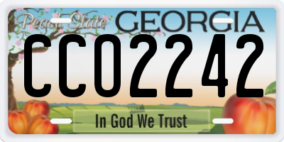 GA license plate CCO2242