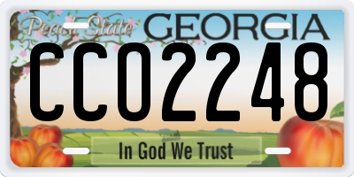 GA license plate CCO2248