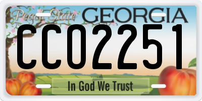 GA license plate CCO2251