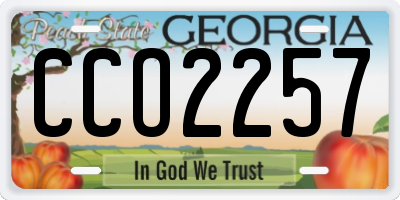 GA license plate CCO2257