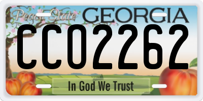 GA license plate CCO2262