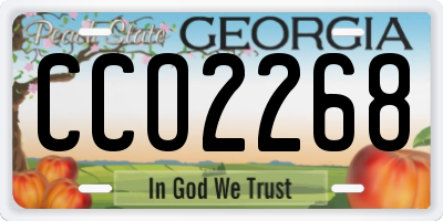 GA license plate CCO2268