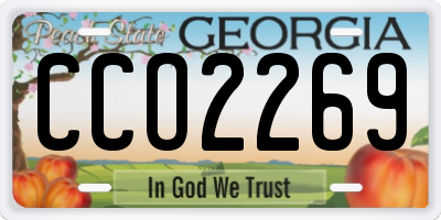 GA license plate CCO2269