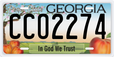 GA license plate CCO2274