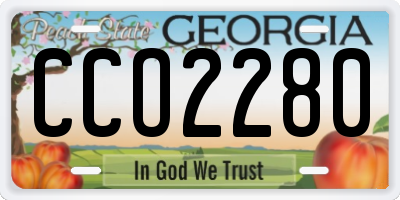 GA license plate CCO2280