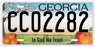 GA license plate CCO2282