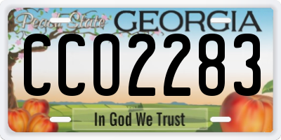 GA license plate CCO2283