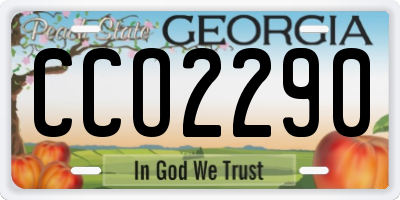 GA license plate CCO2290