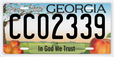GA license plate CCO2339