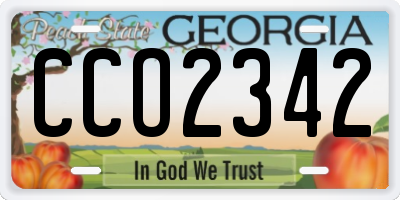 GA license plate CCO2342