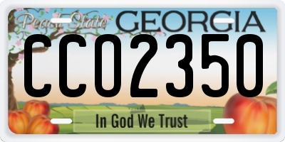 GA license plate CCO2350