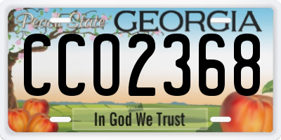 GA license plate CCO2368
