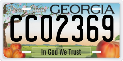 GA license plate CCO2369