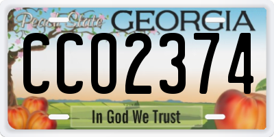 GA license plate CCO2374