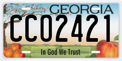 GA license plate CCO2421
