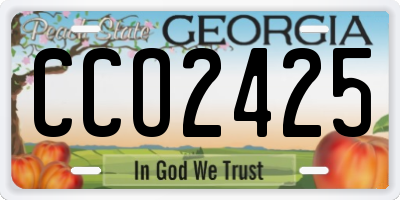 GA license plate CCO2425