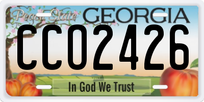 GA license plate CCO2426