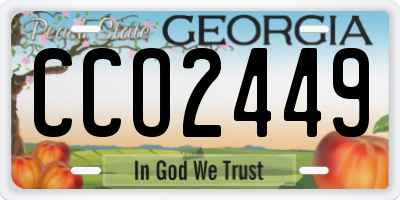 GA license plate CCO2449