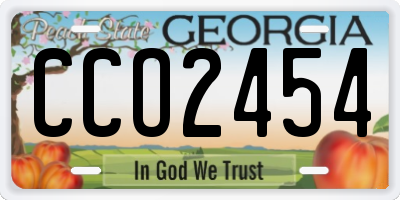 GA license plate CCO2454