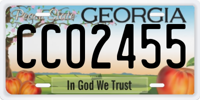 GA license plate CCO2455