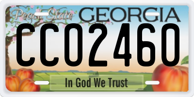 GA license plate CCO2460