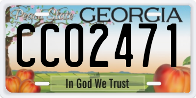 GA license plate CCO2471