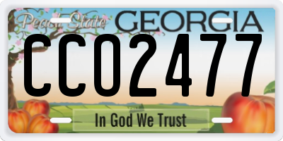 GA license plate CCO2477