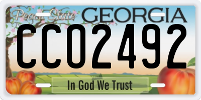 GA license plate CCO2492