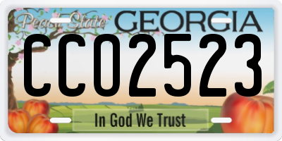 GA license plate CCO2523