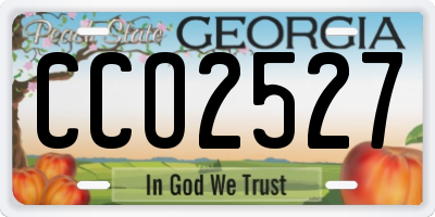 GA license plate CCO2527