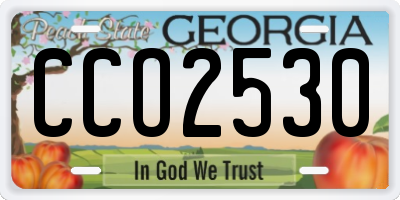 GA license plate CCO2530