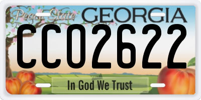 GA license plate CCO2622